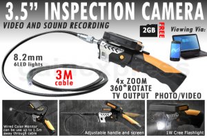 cia380-3-5-lcd-inspection-camera-8-2-mm-borescope-endoscope-scope-zoom-rotate-3m-cable